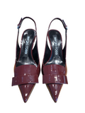 SR1 075 Sling Back Heel Wine - SERGIO ROSSI - Liberty Shoes Australia