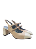 Papaya 25 Nude White Slingback (carryover style) - Carel Paris - Liberty Shoes Australia