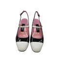 Ischia Black White Sling Back - Carel Paris - Liberty Shoes Australia