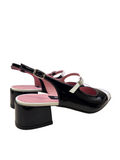 Ischia Black White Sling Back - Carel Paris - Liberty Shoes Australia