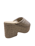 Themoire Taupe Raffia Wedges - Themoire - Liberty Shoes Australia