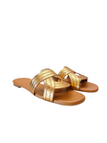 Ivory Metal Desert Slide (carry over style) - Clergerie - Liberty Shoes Australia