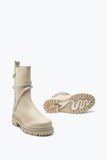 Cleo White Crystal Biker Boots ( carryover style) - Rene Caovilla - Liberty Shoes Australia