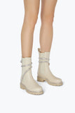 Cleo White Crystal Biker Boots ( carryover style) - Rene Caovilla - Liberty Shoes Australia