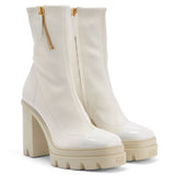 Kokebi White Ankle Boots - GIUSEPPE-ZANOTTI - Liberty Shoes Australia