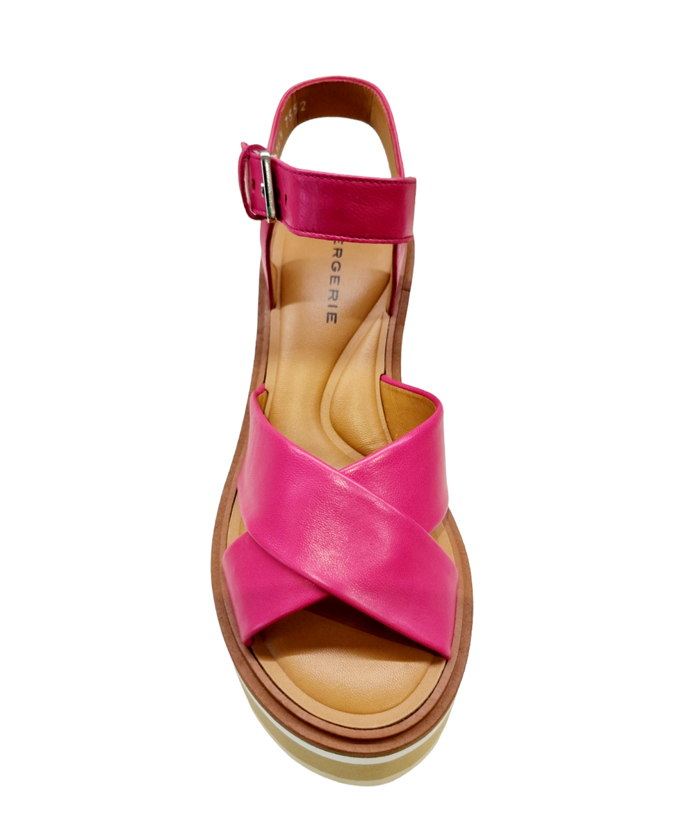 Charline Pink Platform Sandals - Clergerie - Liberty Shoes Australia