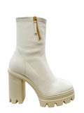 Kokebi White Ankle Boots - GIUSEPPE-ZANOTTI - Liberty Shoes Australia