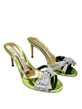 Mandy Lime Crystal Detail Mules - Alexandre Vauthier - Liberty Shoes Australia