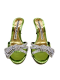 Mandy Lime Crystal Detail Mules - Alexandre Vauthier - Liberty Shoes Australia