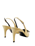 Sr1 Beige With Black Toe Sling-back - SERGIO ROSSI - Liberty Shoes Australia