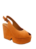 Dylan Orange Suede Sandals - Clergerie - Liberty Shoes Australia