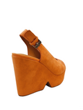Dylan Orange Suede Sandals - Clergerie - Liberty Shoes Australia