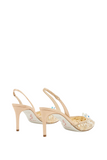 Cinderella Nude Lace Slingback With Crystals (carry over style) - Rene Caovilla - Liberty Shoes Australia