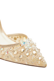 Cinderella Nude Lace Slingback With Crystals (carry over style) - Rene Caovilla - Liberty Shoes Australia