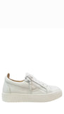 May Lond White Leather Sneaker - GIUSEPPE-ZANOTTI - Liberty Shoes Australia