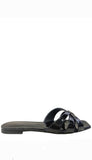 Antonia Black Patent Slip-On Mules - 3Juin - Liberty Shoes Australia