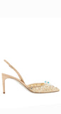 Cinderella Nude Lace Slingback With Crystals (carry over style) - Rene Caovilla - Liberty Shoes Australia