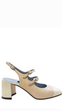 Papaya 25 Nude White Slingback (carryover style) - Carel Paris - Liberty Shoes Australia