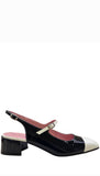 Ischia Black White Sling Back - Carel Paris - Liberty Shoes Australia