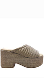 Themoire Taupe Raffia Wedges - Themoire - Liberty Shoes Australia