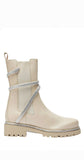 Cleo White Crystal Biker Boots ( carryover style) - Rene Caovilla - Liberty Shoes Australia