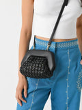 Gea Knots Mini Vegan Fabric Black Bag - Themoire - Liberty Shoes Australia