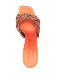 Evangelie Orange Crystal Mules - SERGIO ROSSI - Liberty Shoes Australia
