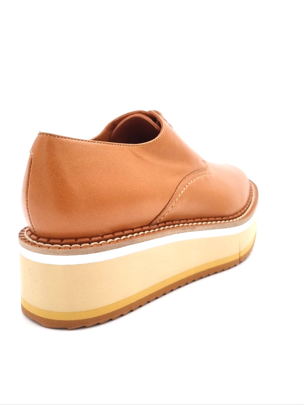 Brook Tan Leather Platform Derby - Clergerie - Liberty Shoes Australia