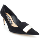 SR1 Suede Black Pump - SERGIO ROSSI - Liberty Shoes Australia