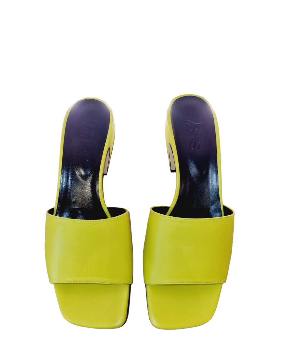 Si Rossi Lime Green Slip-On Slides - SERGIO ROSSI - Liberty Shoes Australia