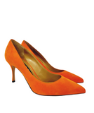 Godiva 075 Orange Suede Pump - SERGIO ROSSI - Liberty Shoes Australia