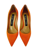 Godiva 075 Orange Suede Pump - SERGIO ROSSI - Liberty Shoes Australia