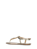 Katy Light Gold Flat Sandals - Rene Caovilla - Liberty Shoes Australia