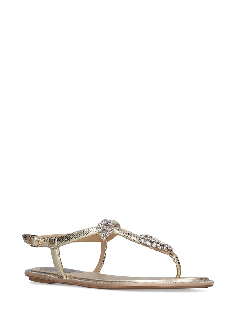 Katy Light Gold Flat Sandals - Rene Caovilla - Liberty Shoes Australia