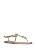 Katy Light Gold Flat Sandals - Rene Caovilla - Liberty Shoes Australia