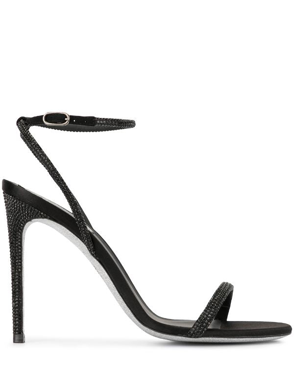 Ellabrita Black Crystal Sandals - Sergio Rossi - Liberty Shoes Australia