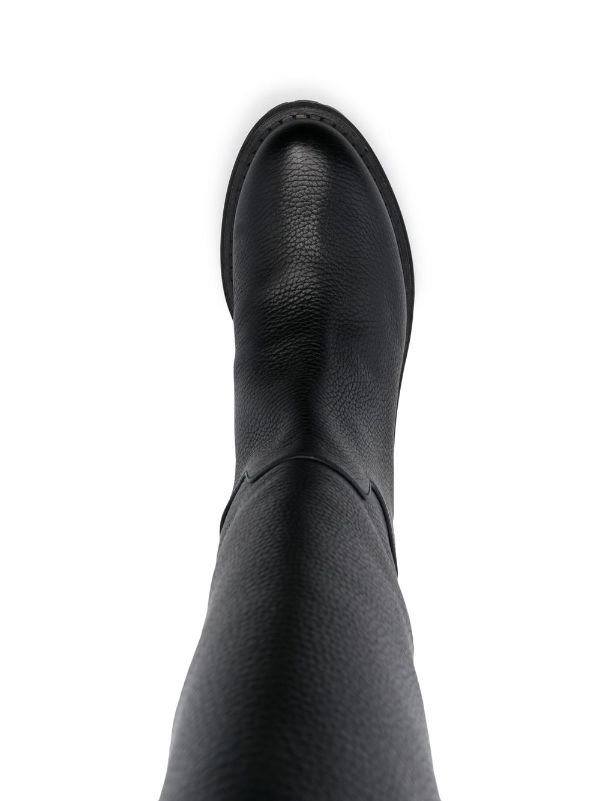 Sr Nora Mat Leather Knee-High Boots - SERGIO ROSSI - Liberty Shoes Australia