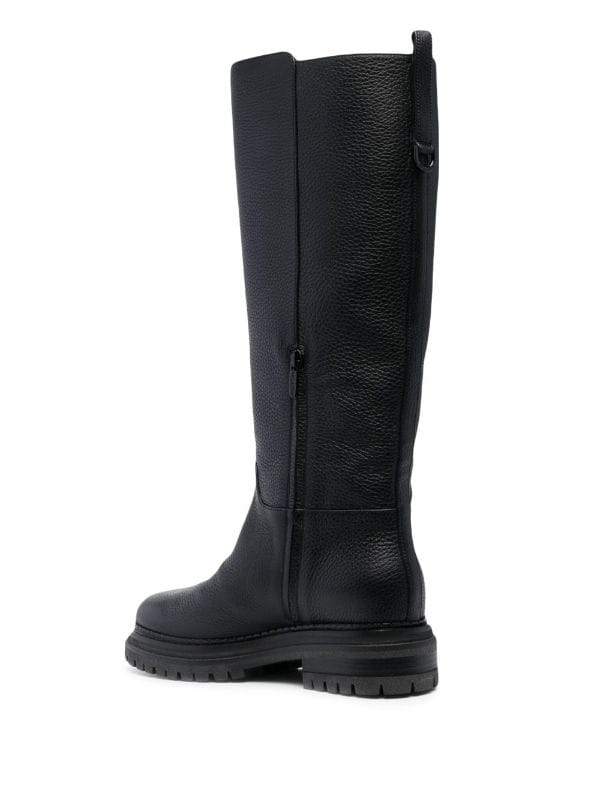 Sr Nora Mat Leather Knee-High Boots - SERGIO ROSSI - Liberty Shoes Australia