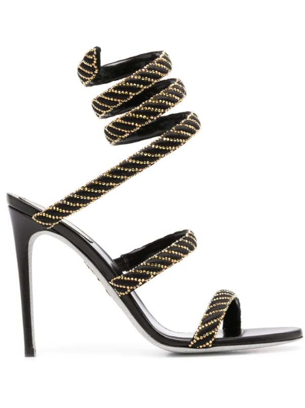 Cleo Braided Embellished Satin Sandals - Rene Caovilla - Liberty Shoes Australia