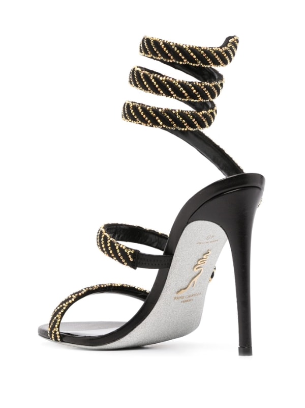 Cleo Braided Embellished Satin Sandals - Rene Caovilla - Liberty Shoes Australia