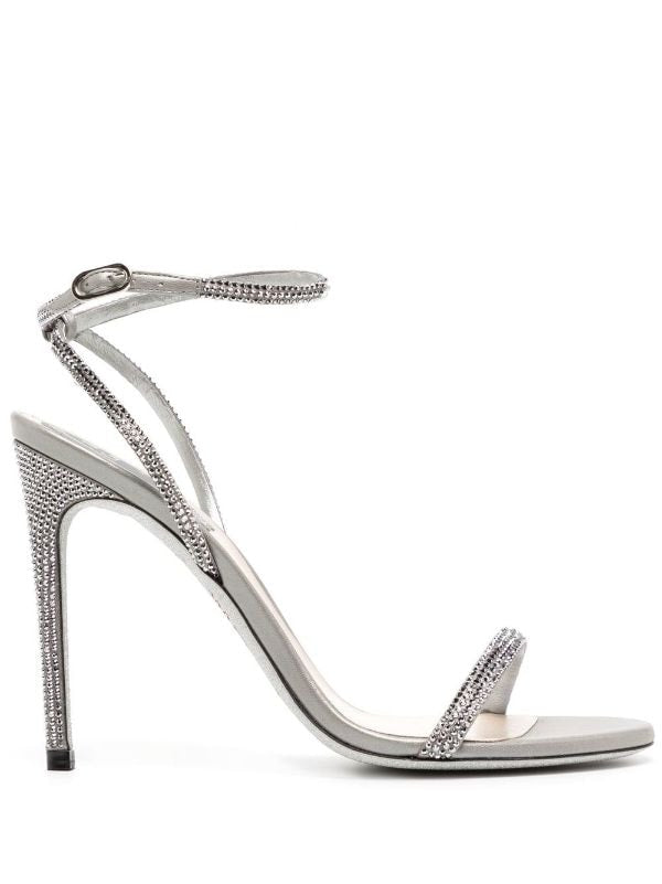 Ellabrita Silver Crystal Sandals - Sergio Rossi - Liberty Shoes Australia