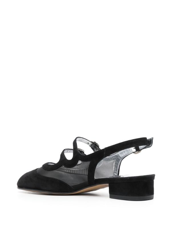 Pechenight Black Mesh Mary Jane - Carel Paris - Liberty Shoes Australia