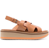 Franka Tan Leather Sandals - Clergerie - Liberty Shoes Australia