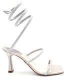 Cleo Silver Strass Crystals Sandals - Rene Caovilla - Liberty Shoes Australia