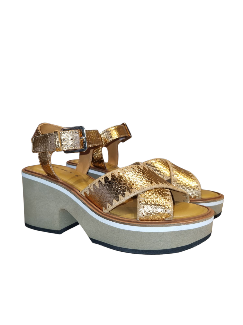 CharlisR Metal Desert Sandal (carry over style) - Clergerie - Liberty Shoes Australia