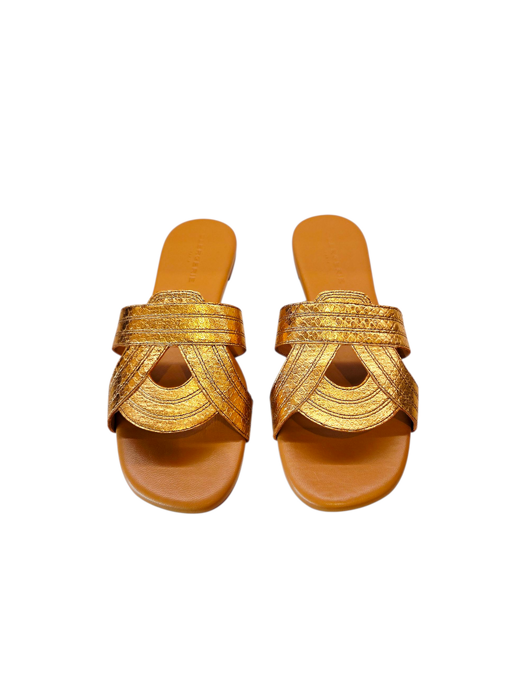 Ivory Metal Desert Slide (carry over style) - Clergerie - Liberty Shoes Australia