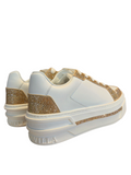 Xtra White Gold Platform Sneaker