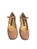 SR SI Rossi 045 Nude Patent Mary Jane Block Heels