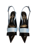 SR1 075 Blue/Black Two Toned Sling Back Heels