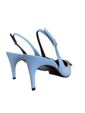 SR1 075 Blue/Black Two Toned Sling Back Heels